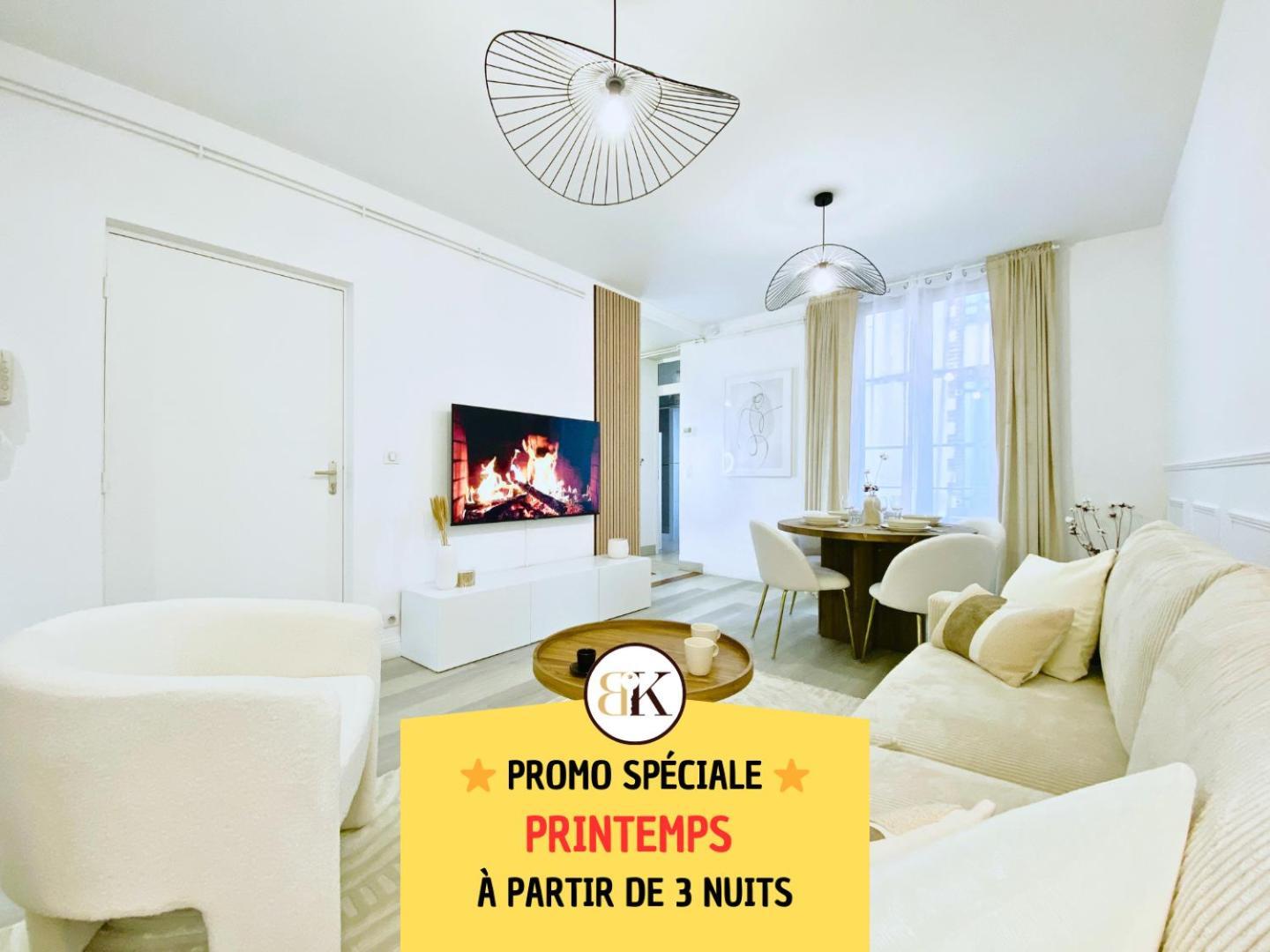 Le Subtil - Best Keys - Elegance & Confort - 2 Chambres Separees - Lit Queen Size - Smart Tv Netflix - Entre Gare & Centre Ville - A 1H De Paris - Wifi Fibre - Check-In Autonome Sens Eksteriør billede